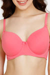 Rosaline Padded Wired 3/4th Coverage T-Shirt Bra - Pink Lemonade — thumbnail 4